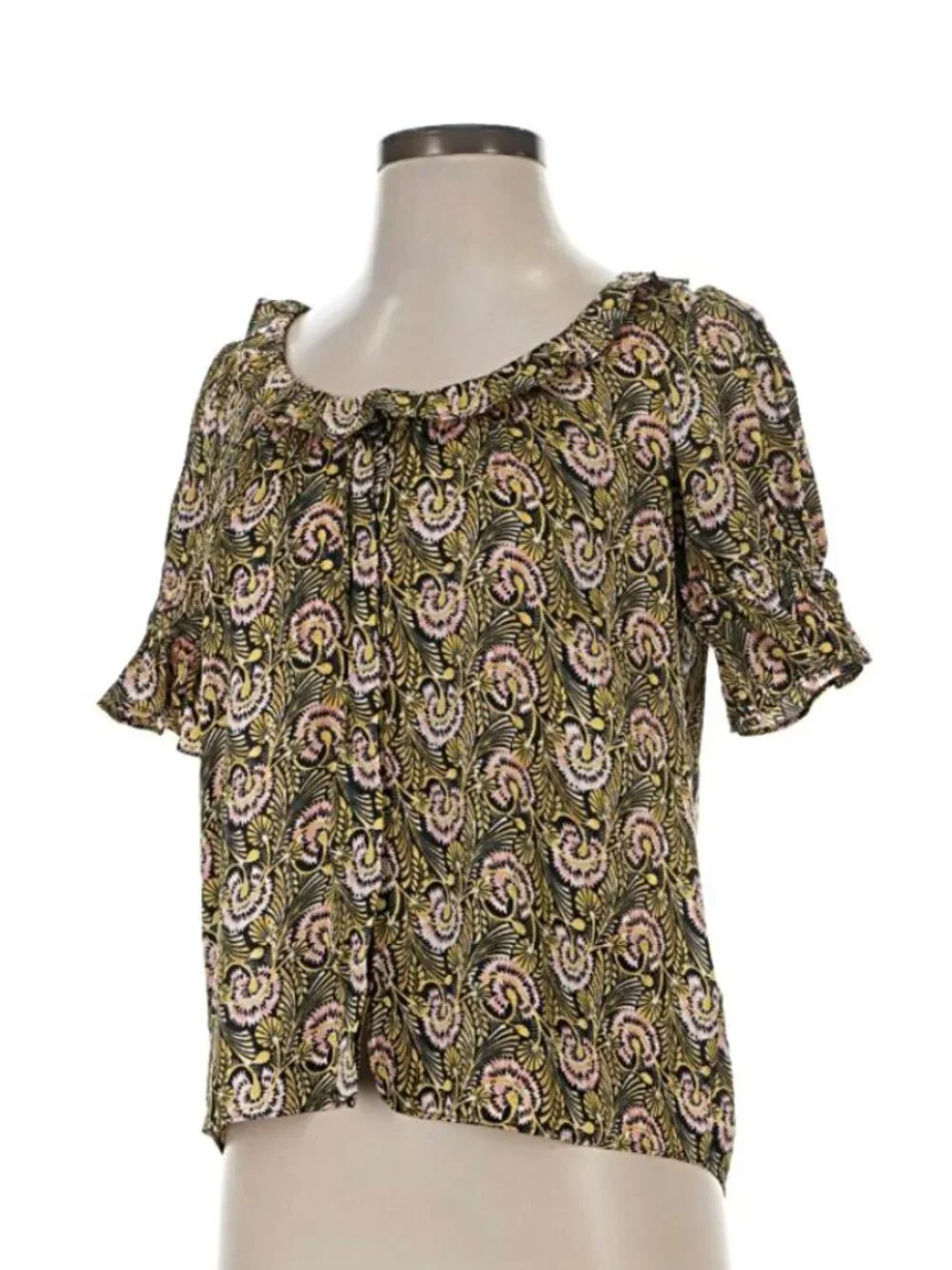 Paisley Short-Sleeve Blouse